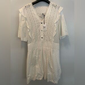 Coach Cream Lace Mini Dress